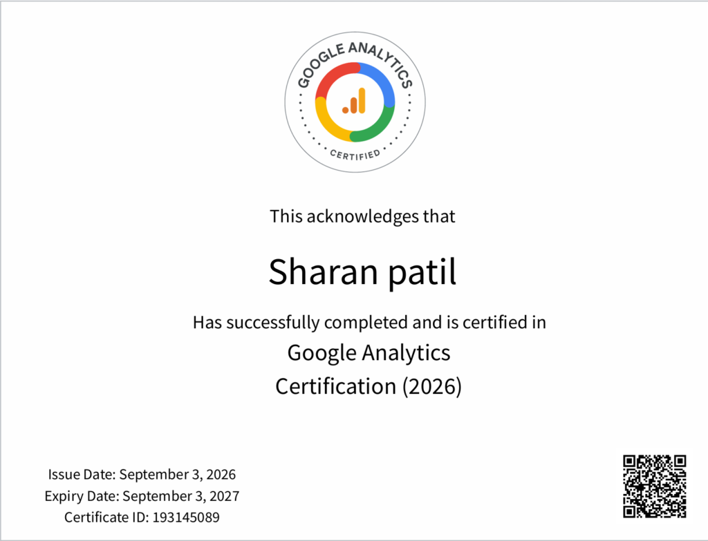 Google Analytics Certification